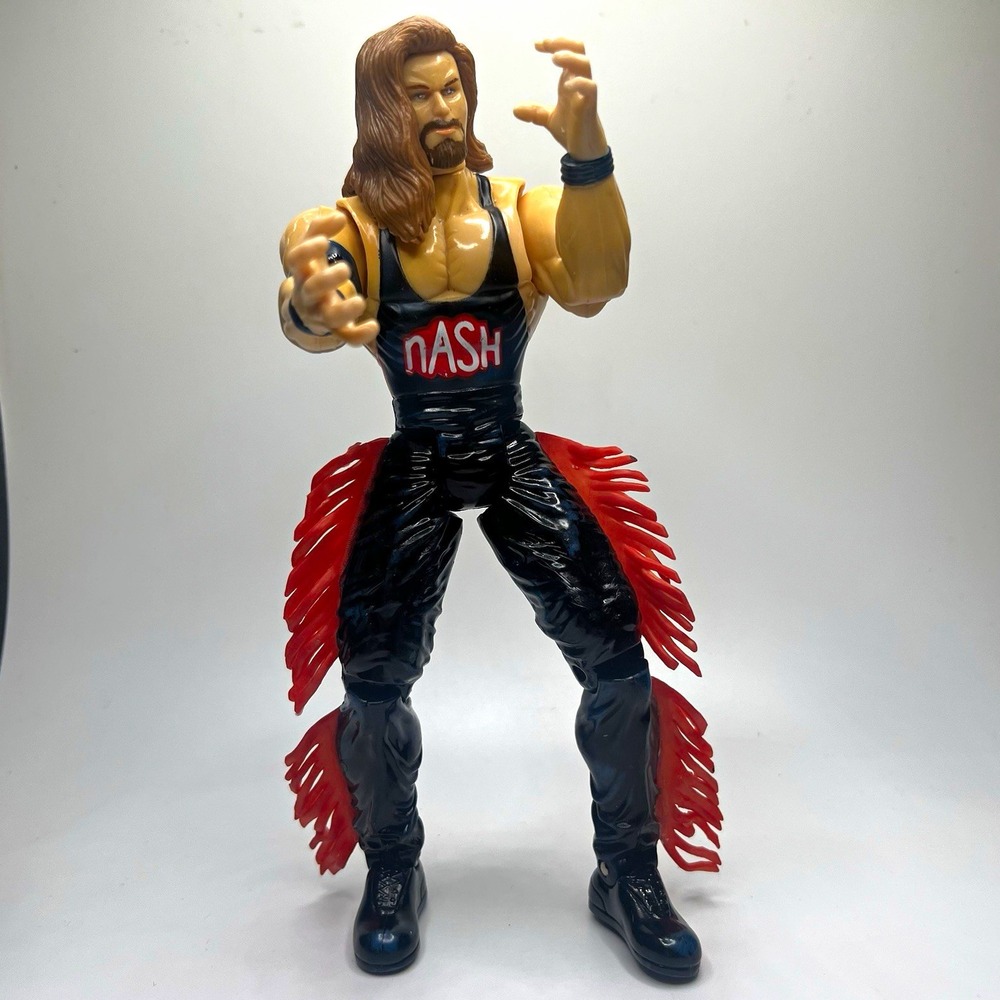 Vintage WCW nWo Kevin Nash 1999 Toy Biz Smash N Slam Figure Red Tassels